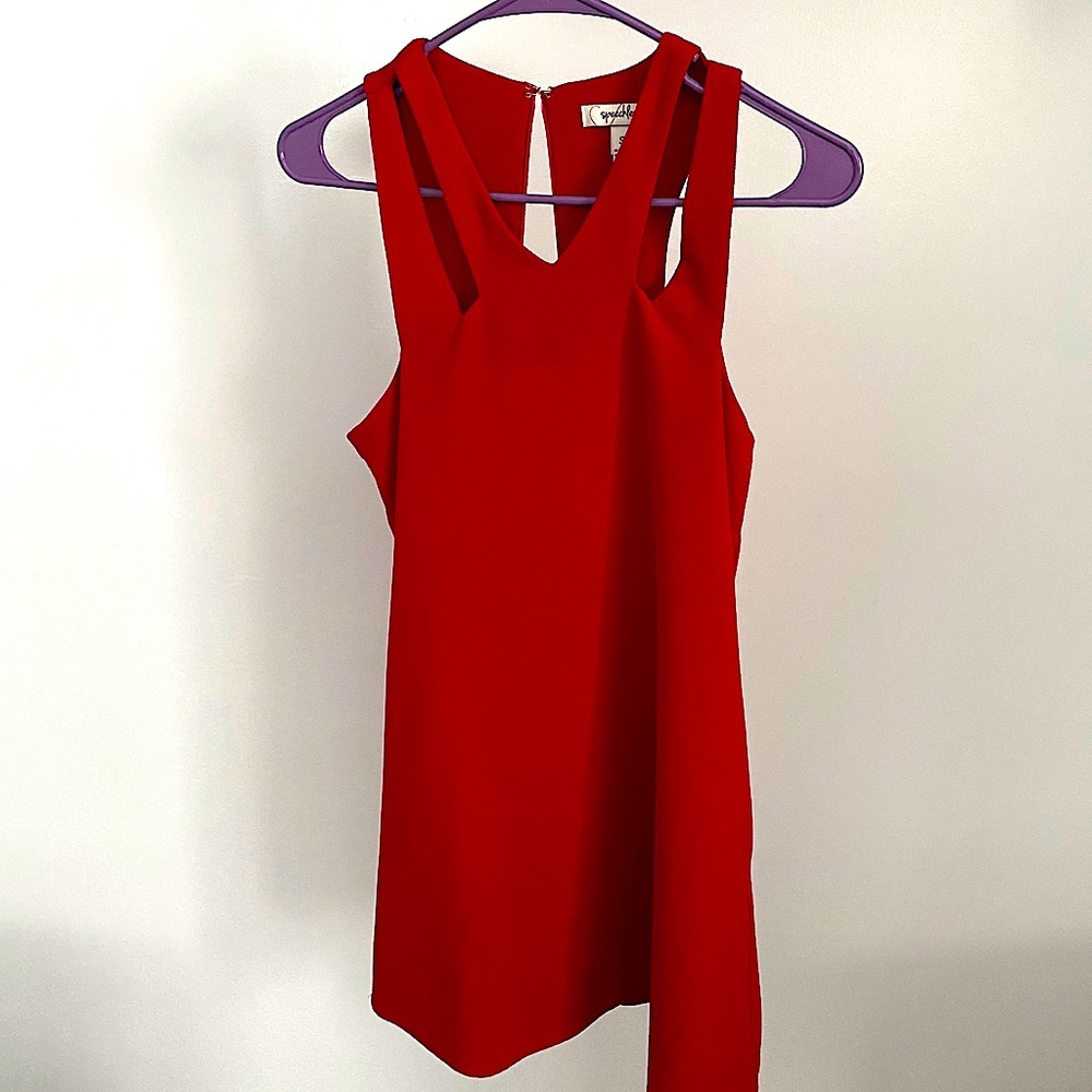 Cutout-neck Cocktail Dress